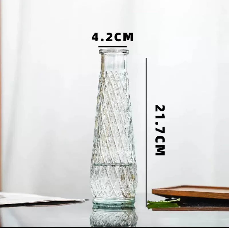 Small modern glass vase for detail-8.5” Bud Vase Small vase tower