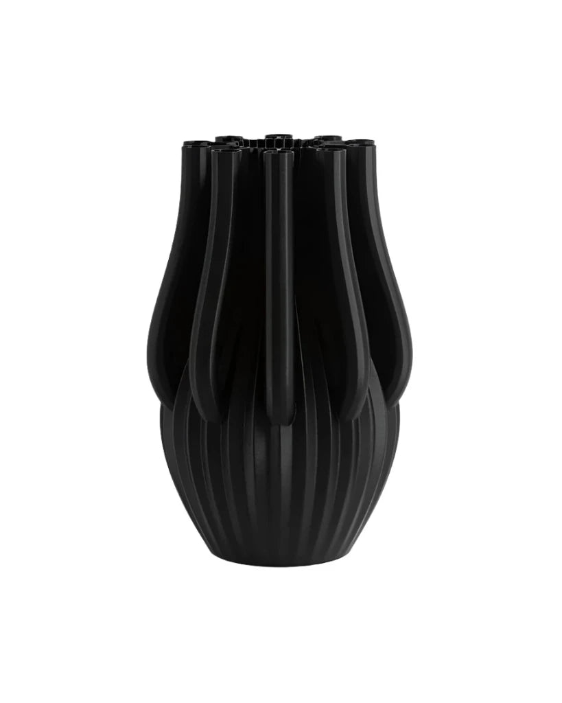 Colorful ceramic vase for energy-ABSALOM VASE IN BLACK