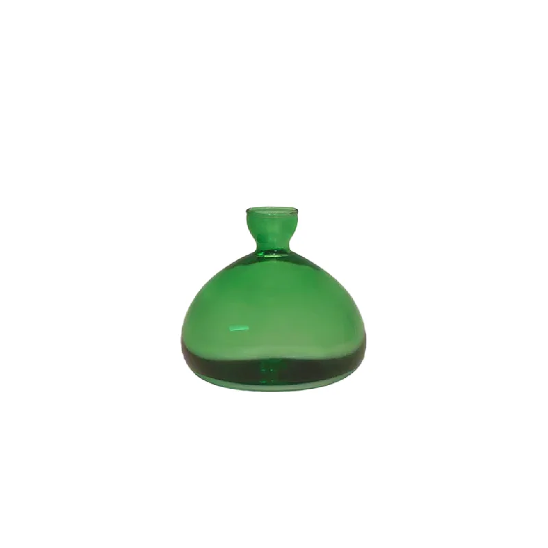 Small bud vase for dining table-ACORN BUD VASE IN EMERALD GREEN