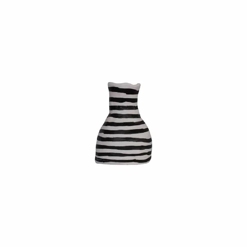 Rustic wooden abstract vase for style-Alchemy Stripey Vase