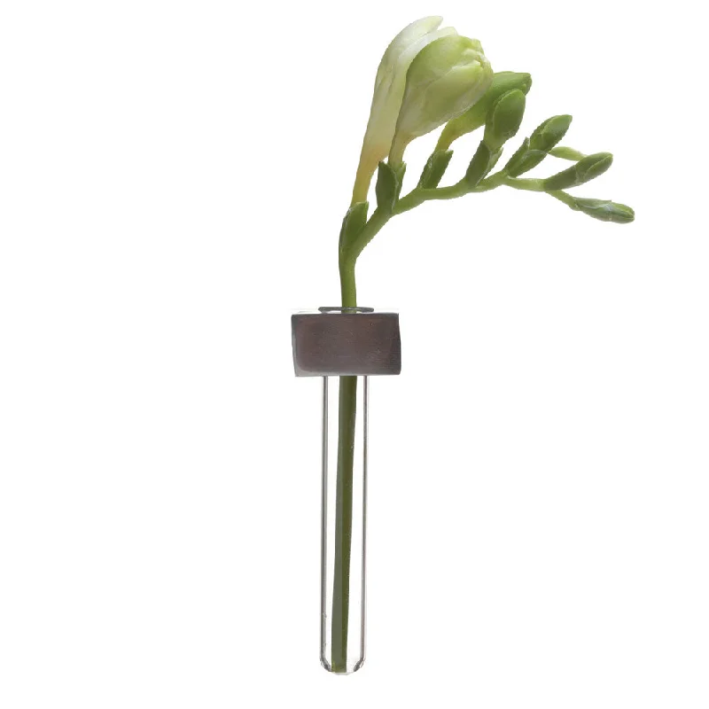 Small luxury marble vase for detail-Alu Magnetic Flower Test Tube Holder