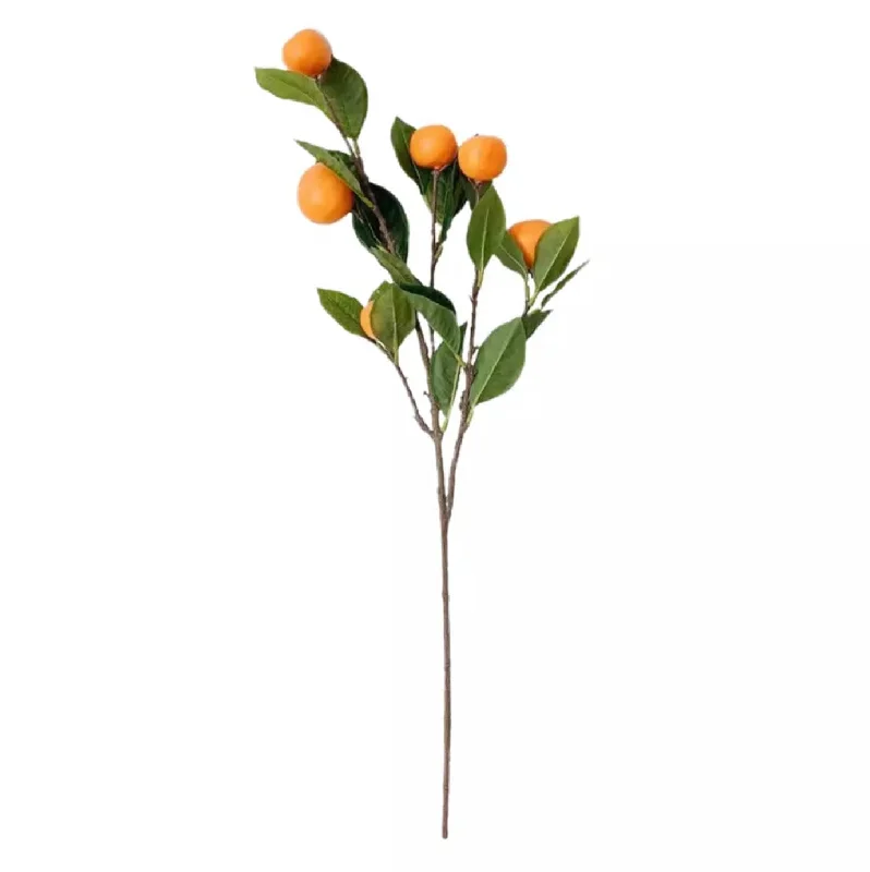 Hand-painted abstract vase for creativity-Artificial Flower - Orange Branch