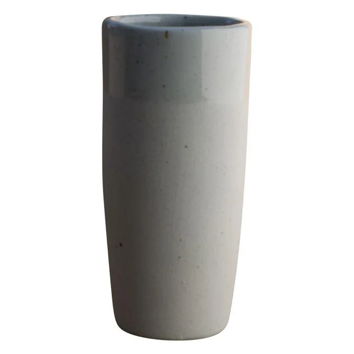 Tall minimalist ceramic vase for sleek-Aura cup - vase no.6