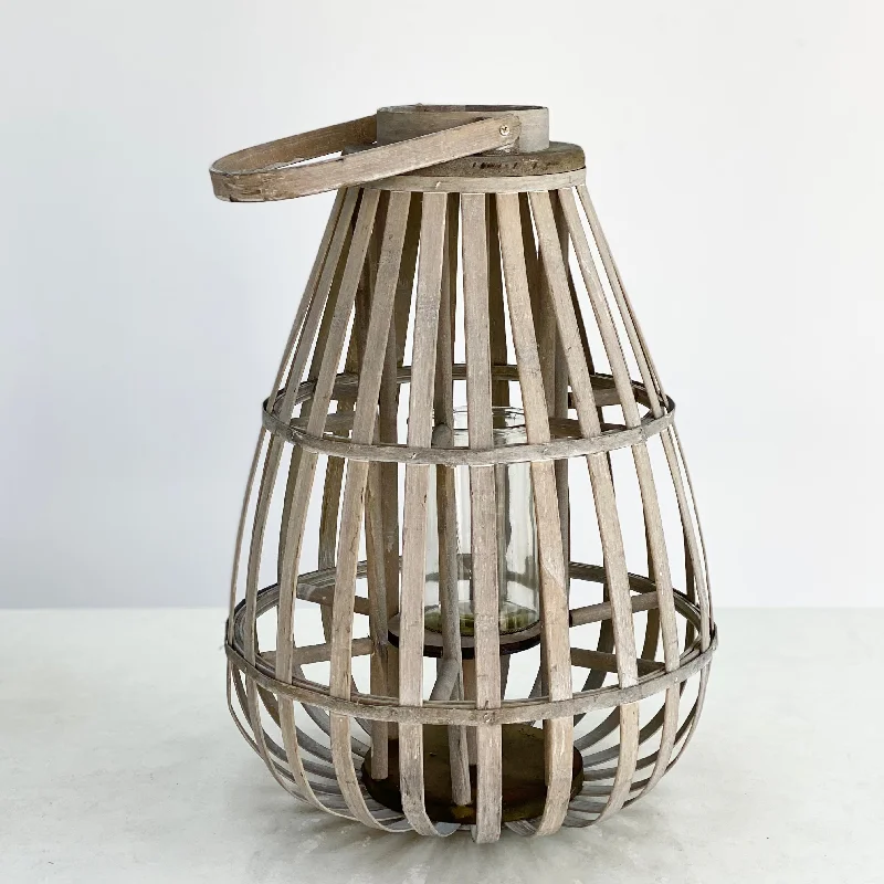 Bamboo Round Bellied Lantern Large