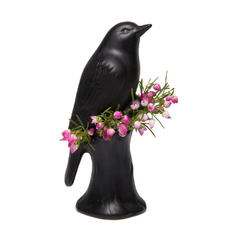 Small luxury marble flower vase for shine-Bird Porcelain Modern Flower Vase