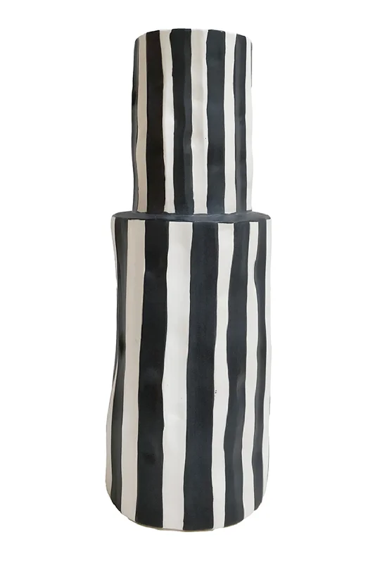 Large modern ceramic vase for statement-Black & White Ceramic Vase - L | Liang & Eimil Weston II