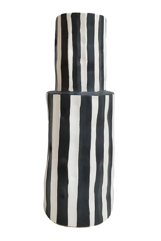 Large luxury marble vase for opulence-Black & White Ceramic Vase - S | Liang & Eimil Weston I