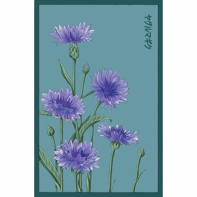 Colorful modern vase for bold touch-Blue Cornflower Flower Seeds Packet