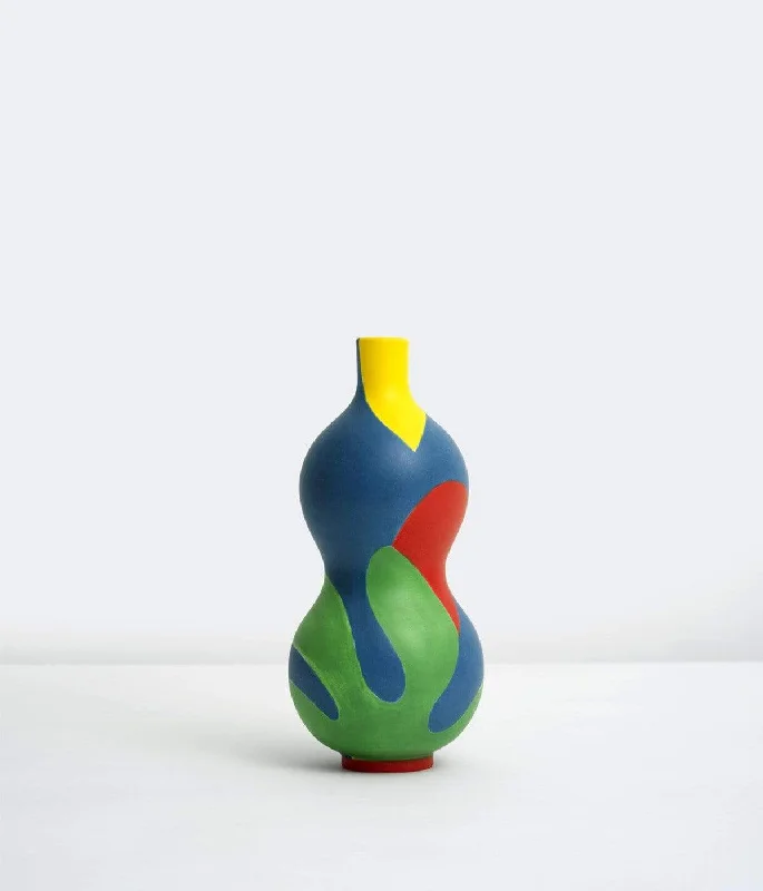 Tall minimalist glass vase for sleek-Bouteille Sol