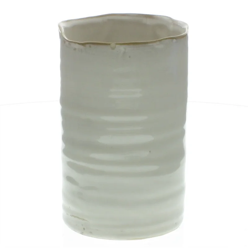 Luxury crystal vase for sophistication-Bower Ceramic Vase - Sm Cream