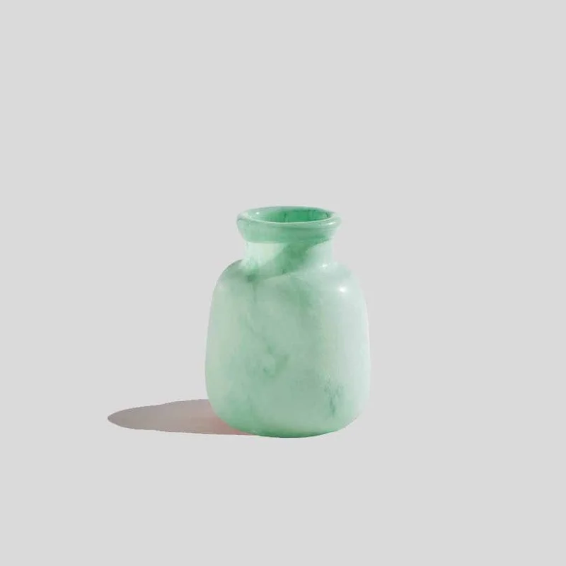 Luxury marble vase for upscale look-Byron Small Vase - Celedon