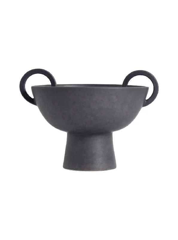 Tall black ceramic vase for bold-Catalina Vase