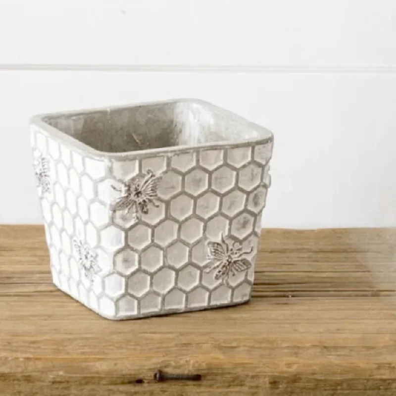 Geometric ceramic decorative vase for trend-Hive & Bee Planter