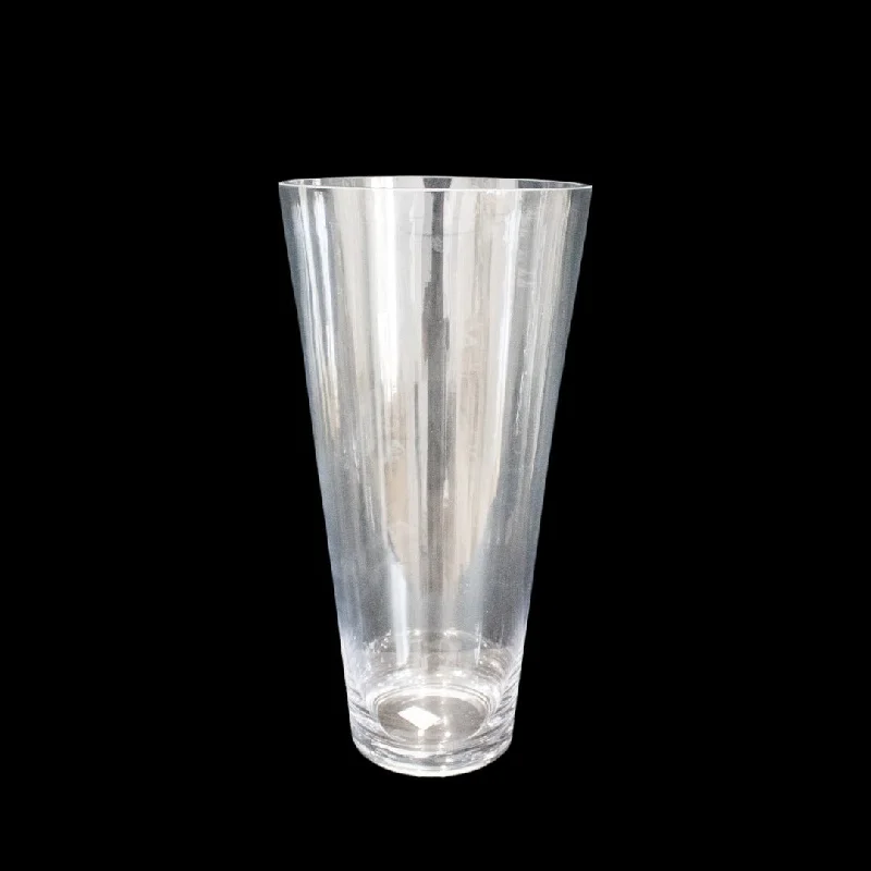 Vintage glass flower vase for nostalgia-GLASS VASE CONICAL 40CM