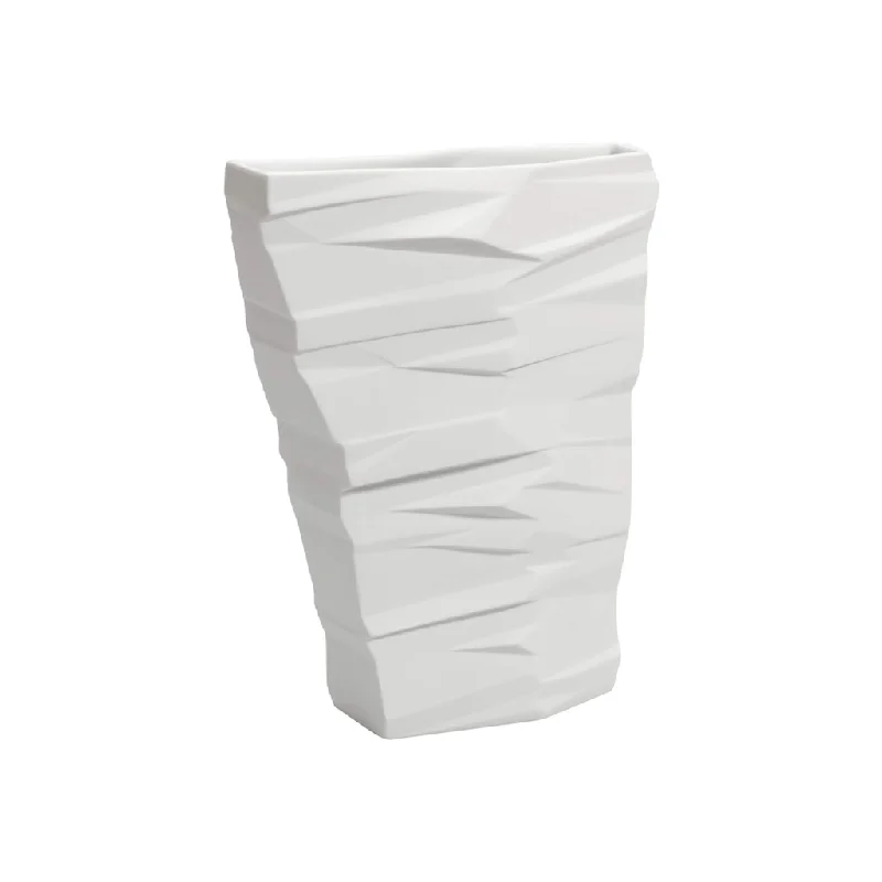 Modern white ceramic vase for elegance-MATRIX TALL LARGE VASE IN WHITE