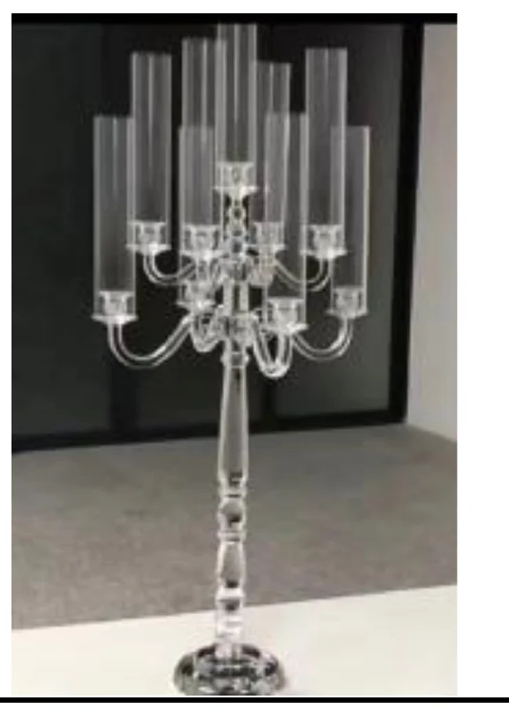 Large luxury ceramic vase for grandeur-CRYSTAL CANDELABRA 9 HEAD 1.1meter tall