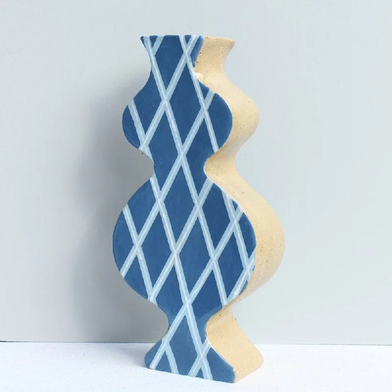 Hand-painted vase for unique gift-Dressed In Blue