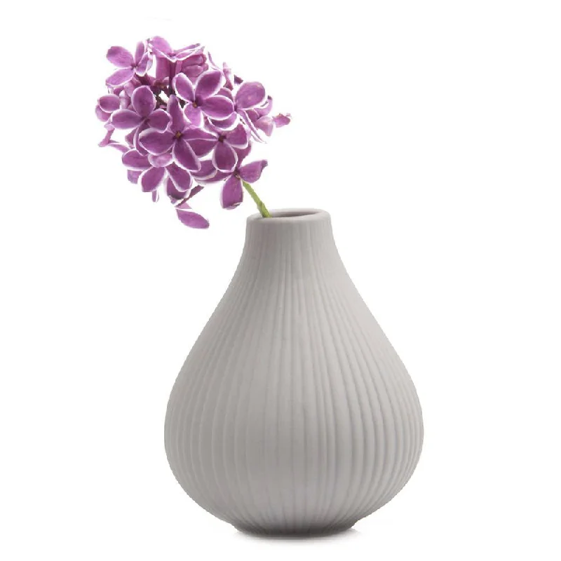 Small modern ceramic flower vase for cozy-Frost Porcelain Bud Vase For Flowers