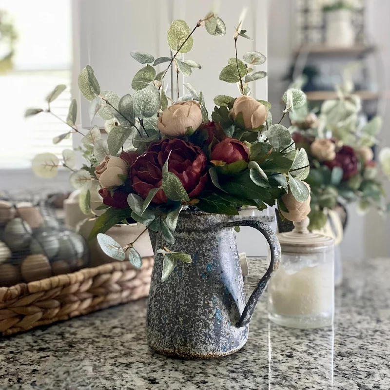 Vintage style vase for nostalgic touch-Rustic Farmhouse Pitcher