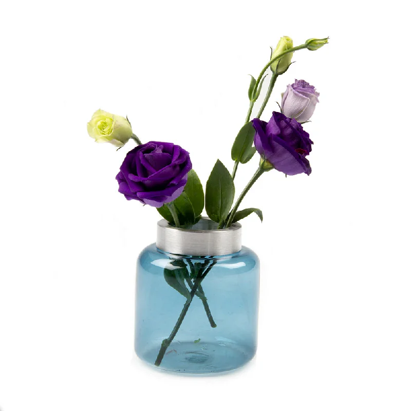 Geometric pottery vase for modern edge-Jar Glass Modern Flower Vase