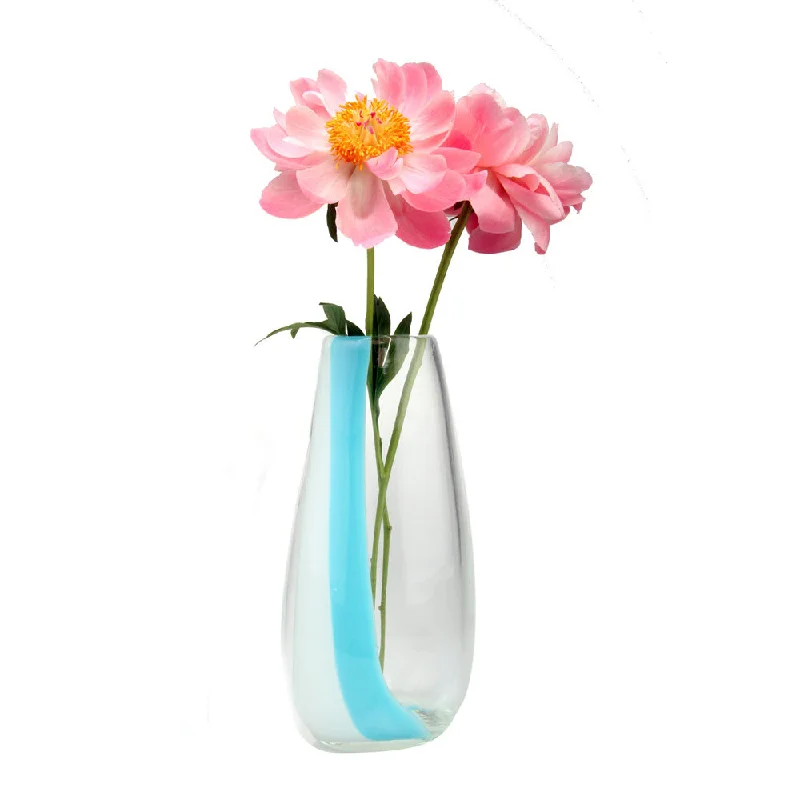 Small luxury gold flower vase for detail-London Glass Tall Flower Vase