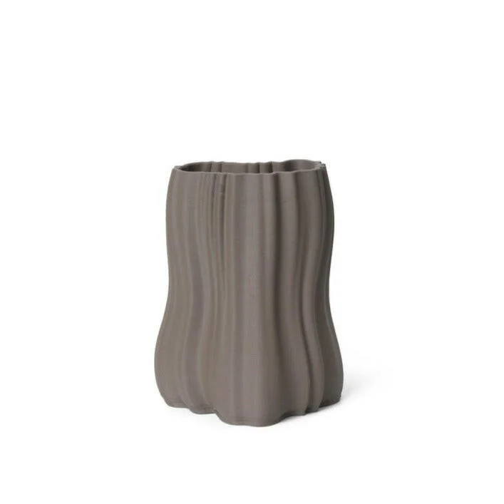 Small luxury glass vase for shine-Moire Vase | Small | Anthracite