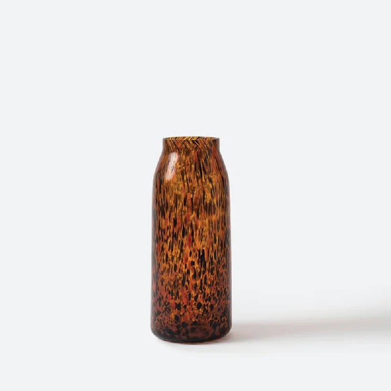 Large modern glass vase for impact-Otto Vase Large - Amber Speckle