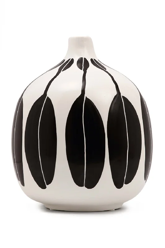 Geometric pottery abstract vase for edge-Painted Ceramic Round Vase | Liang & Eimil Morton