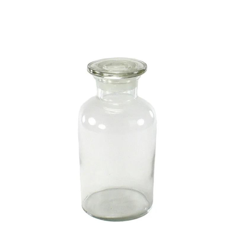 Modern ceramic vase for living room-Pharmacy Jar with Stopper - Med Clear