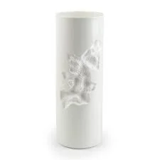 Small white flower vase for charm-POSITIVE  & NEGATIVE VASE