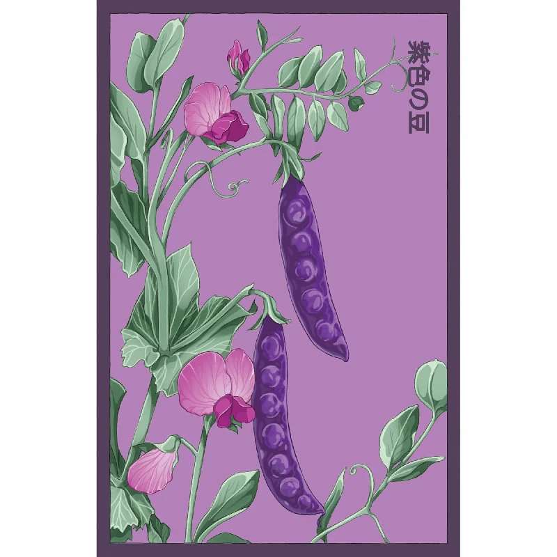 Colorful glass decorative vase for fun-Purple Peas Flower Seeds Packet