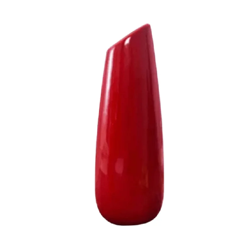 Contemporary marble vase for sleekness-Red Vase Alexia