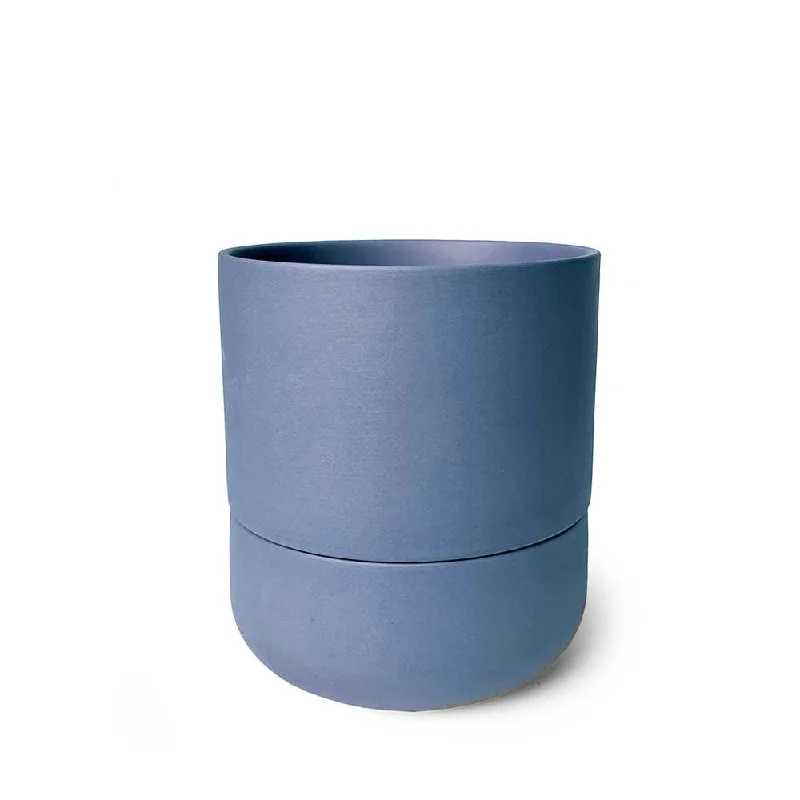 Minimalist black vase for mantle-Ryan Self-Watering 5" Dark Blue Plant Pot