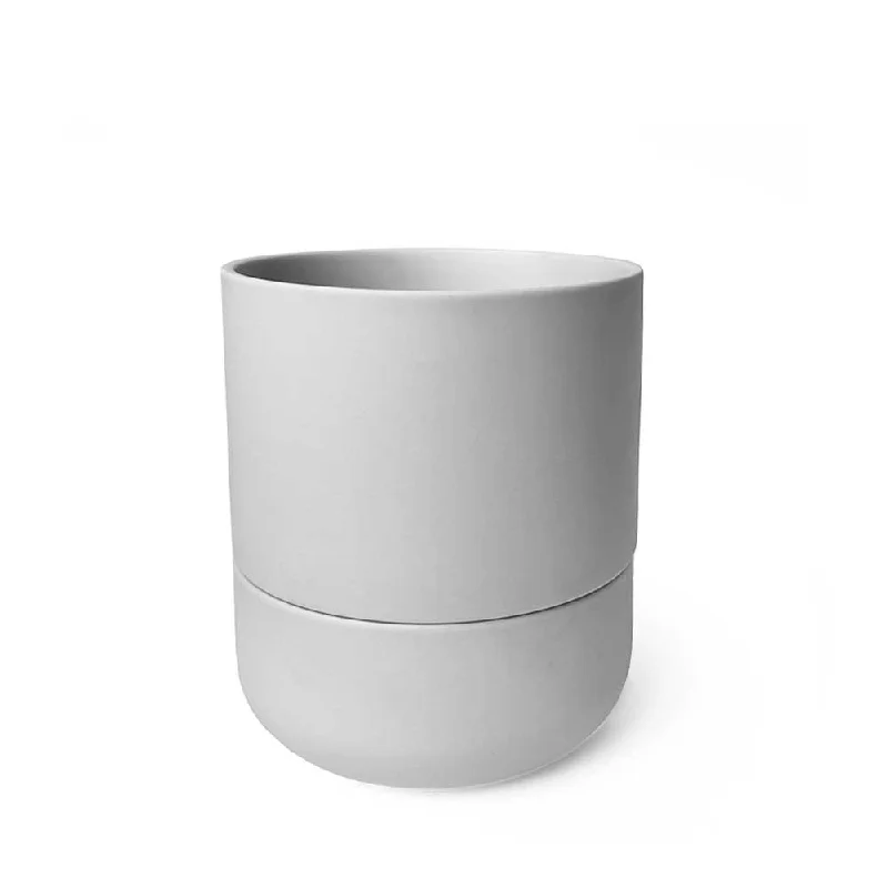 Modern blue vase for cool vibe-Ryan Self-Watering 5" Grey Plant Pot