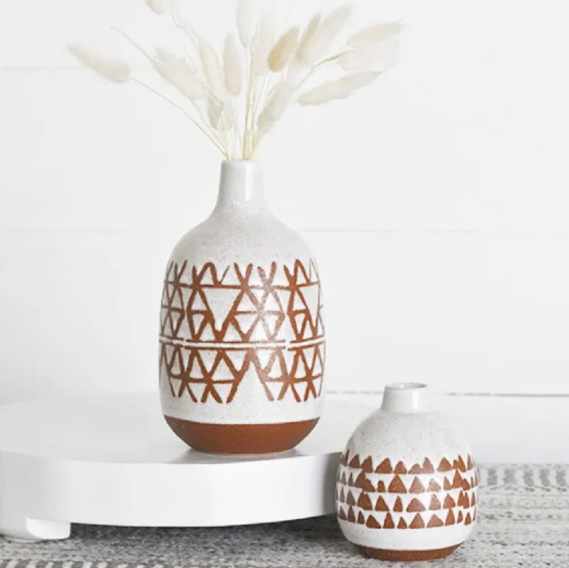 Contemporary gold vase for glamour-Terracotta Vase Set