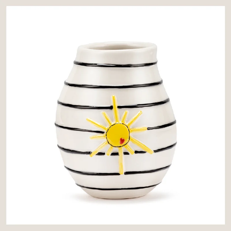 Large modern ceramic vase for statement-Sun Mini Vase