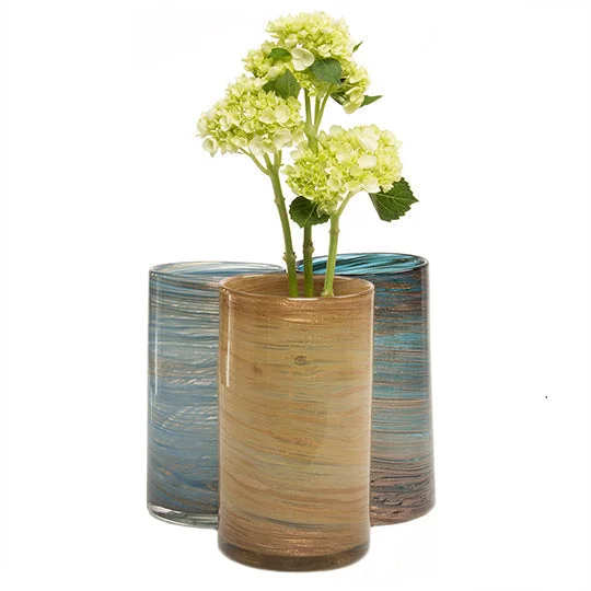 Modern white flower vase for elegance-Supreme Nebula Glass Modern Flower Vase