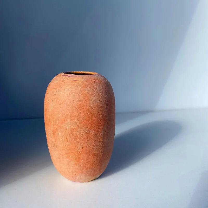 Contemporary gold vase for glamour-Tangerine Vessel