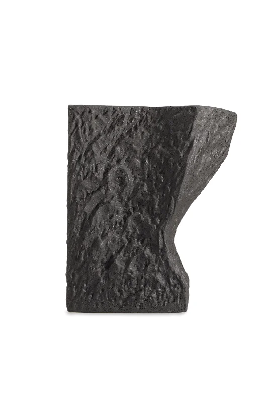 Handmade ceramic vase for artisan feel-Textured Black Ceramic Vase | Liang & Eimil Quarry I