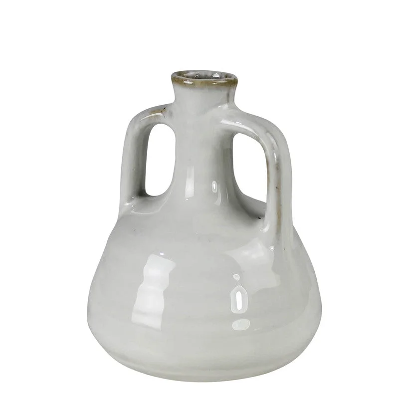 Tall glass decorative vase for style-Thea Vase, Ceramic - Short