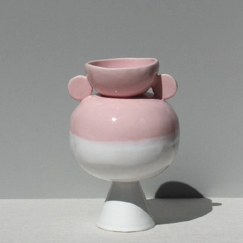 Small bud vase for dining table-Think Pink Vessel