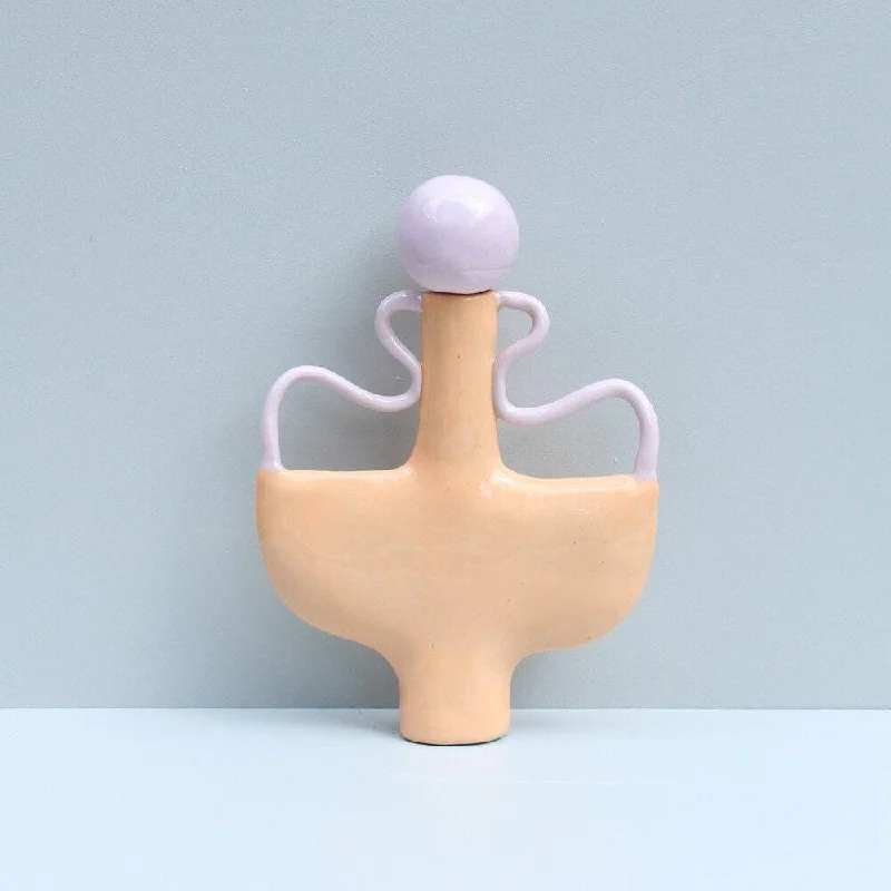 Small pottery vase for cozy space-Tiny Dancer In Peach And Lilac