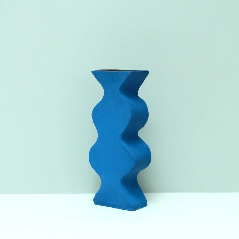 Small white vase for subtle charm-Tribute In Cobalt Blue