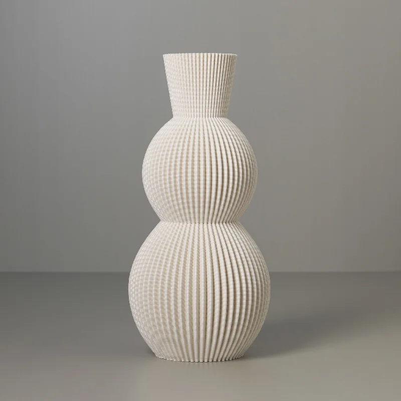 Minimalist white glass vase for clean-Table vase NOVA