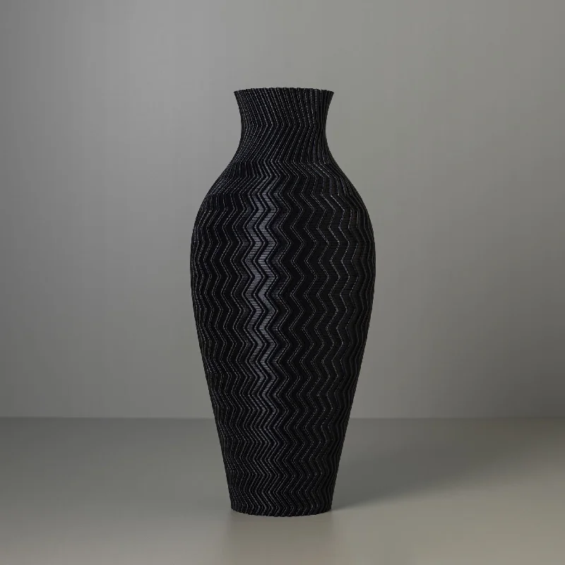 Handmade abstract ceramic vase for craft-Vase ZIGZAG