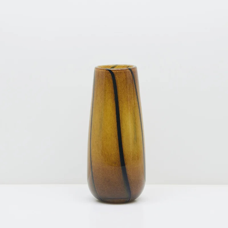 Rustic pottery decorative vase for texture-Veda Glass Vase - Amber - Tall