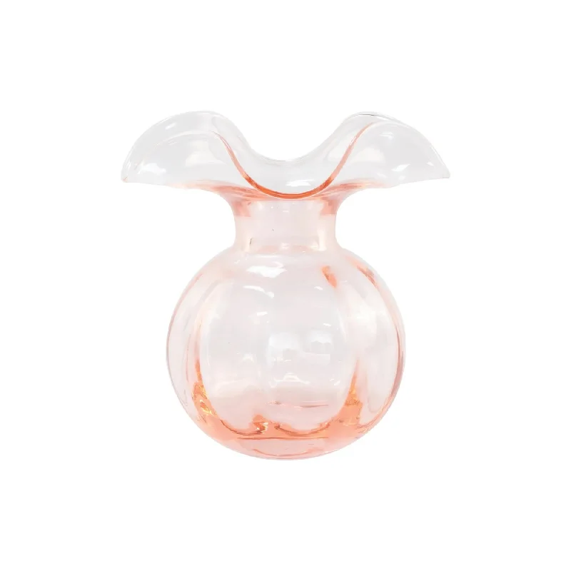 Small white glass flower vase for subtlety-VIETRI - HIBISCUS BUD VASE PINK