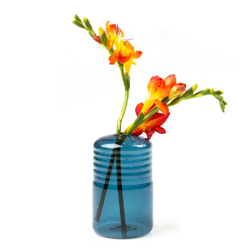 Tall gold glass vase for luxury-Wabo Glass Modern Flower Vase