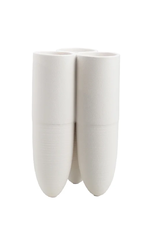 Large ceramic vase for statement piece-White Ceramic Novelty Vase | Liang & Eimil Torpedo