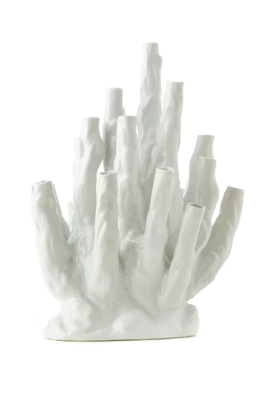 Large luxury marble vase for opulence-White Porcelain Vase | Pols Potten Coral